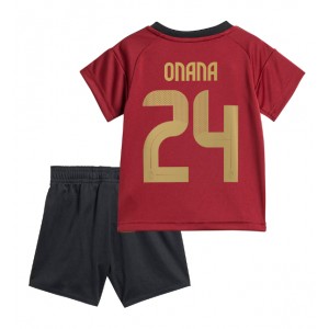 Fotbalové Dres Belgie Amadou Onana #24 Dětské Domácí Oblečení ME 2024 Krátký Rukáv (+ trenýrky)